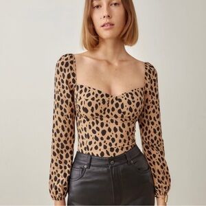 Reformation Reign Cheetah Top
